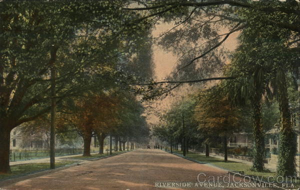 Riverside Avenue Jacksonville, FL Postcard