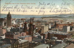 Bird's Eye View of the City Before the Fire Postcard