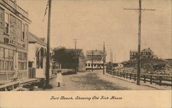 Fort Beach, Showing Old Fish House Postcard