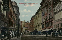 Hanover Street from Washington Street Boston, MA Postcard Postcard Postcard