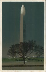 Washington Monument at Night District Of Columbia Washington DC Postcard Postcard Postcard