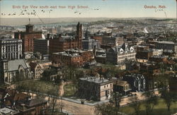 Bird's Eye View South-East from High School Postcard