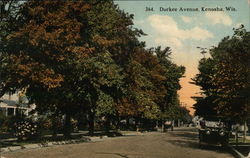 Looking Along Durkee Avenue Postcard