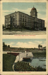 South Side High School & Mitchell Park Scene Postcard