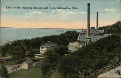 Lake Front Pumping Station and Park Postcard