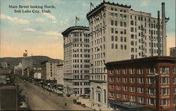 Main Street Looking North Salt Lake City, UT Postcard Postcard Postcard