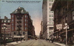 Morrison Street Looking Up from 5th Postcard