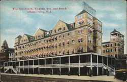 The Islesworth, Virginia Avenue and Beach Postcard