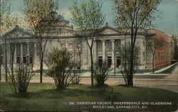 Christian Church, Independence and Gladstone Boulevard Postcard