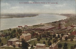 U.S. Arsenal and Mississippi River St. Louis, MO Postcard Postcard Postcard