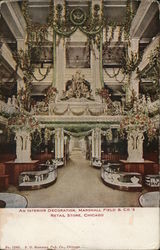 Marshall Field & Co. Retail Store - Interior Decoration Chicago, IL Postcard Postcard Postcard