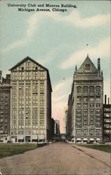 University Club and Monroe Building, Michigan Avenue Chicago, IL Postcard Postcard Postcard