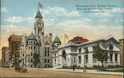 Main Street Scene Wichita, KS Postcard Postcard Postcard