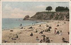 Castle Rock and Bathing Beach Postcard