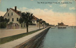 Sea Wall and Water Front Postcard