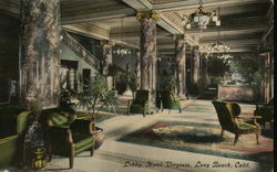 Lobby, Hotel Virginia Postcard