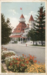 Hotel del Coronado - Entrance Coronado Beach, CA Postcard Postcard Postcard