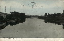 Scene on Wabash River Postcard