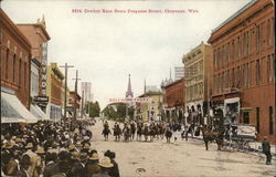 Cowboy Race Down Ferguson Street Postcard