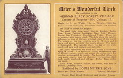 Meier's Wonderful Clock, German Black Forest Village 1933 Chicago World Fair Postcard Postcard Postcard