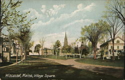 Village Square Wiscasset, ME Postcard Postcard Postcard