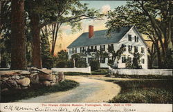 Warren-Odiorne Mansion Framingham, MA Postcard Postcard Postcard