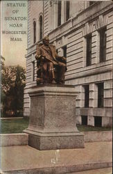 Statue of Senator Hoar Worcester, MA Postcard Postcard Postcard