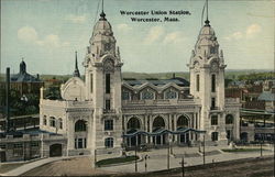 Worcester Union Station Massachusetts Postcard Postcard Postcard