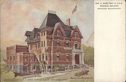 Geo. M. Ward Post 10 G. A. R. Memorial Building Worcester, MA Postcard Postcard Postcard