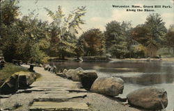 Green Hill Park - Alng the Shore Worcester, MA Postcard Postcard Postcard