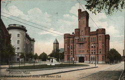 State Armory, Bancroft School and Womans Club Postcard