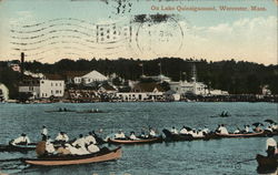 On Lake Quinsigamond Worcester, MA Postcard Postcard Postcard