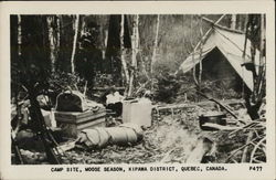 Camp Site, Moose Season Kipawa District, QC Canada Quebec Postcard Postcard Postcard