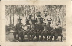 Group of Soldiers Posing for Photo Postcard