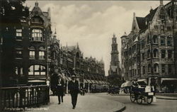 City Street, Raadhuisstraat Amsterdam, Netherlands Benelux Countries Postcard Postcard Postcard