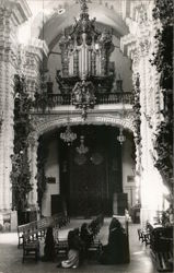 Praying in Church Churches Postcard Postcard Postcard