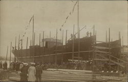 "Prince Leopold" Being Built Boats, Ships Postcard Postcard Postcard