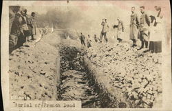 Burial of French Dead Postcard