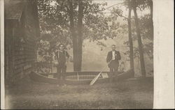 Two Men and a Canoe Canoes & Rowboats Postcard Postcard Postcard