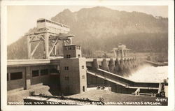 Bonneville Dam From Washington Side Looking Towards Oregon Postcard Postcard Postcard