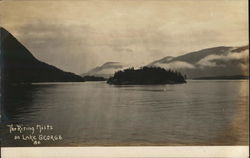 The Rising Mists on Lake George Postcard