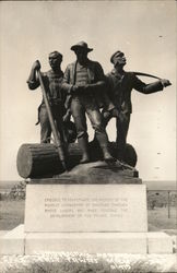 Pioneer Lumbermen of Michigan Statue Postcard Postcard Postcard