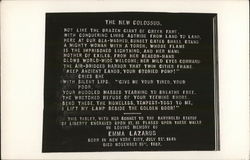 Statue of Liberty Plaque Postcard