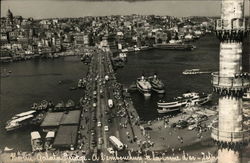 Kojuu-Galata Bridge Istanbul, Turkey Greece, Turkey, Balkan States Postcard Postcard Postcard