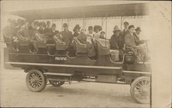 Passengers Riding on Open Air "Pacific" Bus, 1910 San Francisco, CA Postcard Postcard Postcard