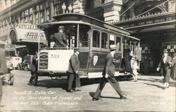 Powell St. Cable Car on its Turn-Table at Powell and Market Sts. San Francisco, CA Postcard Postcard Postcard