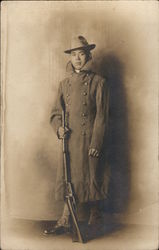 Photo of Japanese Man With Rifle Postcard Postcard Postcard