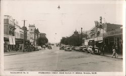 Fitzmaurice Street, From Baylis St. Bridge Wagga, NSW Australia Postcard Postcard Postcard