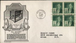 Eli Whitney Inventor First Day Cover