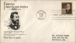 Alexander Graham Bell (1847-1922) Scientist, Teacher, Inventor of the Telephone First Day Covers First Day Cover First Day Cover First Day Cover